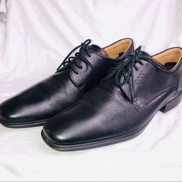 Ecco black leather lace up Oxford shoes 43 main image 7